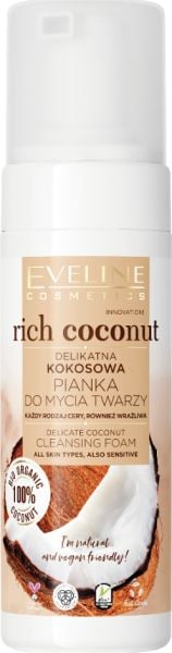 Spuma de curatare pentru fata, Eveline Cosmetics, Rich Coconut, 150 ml