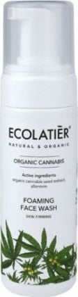 Spuma de curățare a feței cu cannabis organic Ecolatier 150 ml