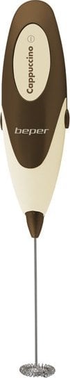 Accesorii si piese aparate cafea - Spumator de lapte Beper 90.349, cap rotativ din otel inoxidabil, Maro
