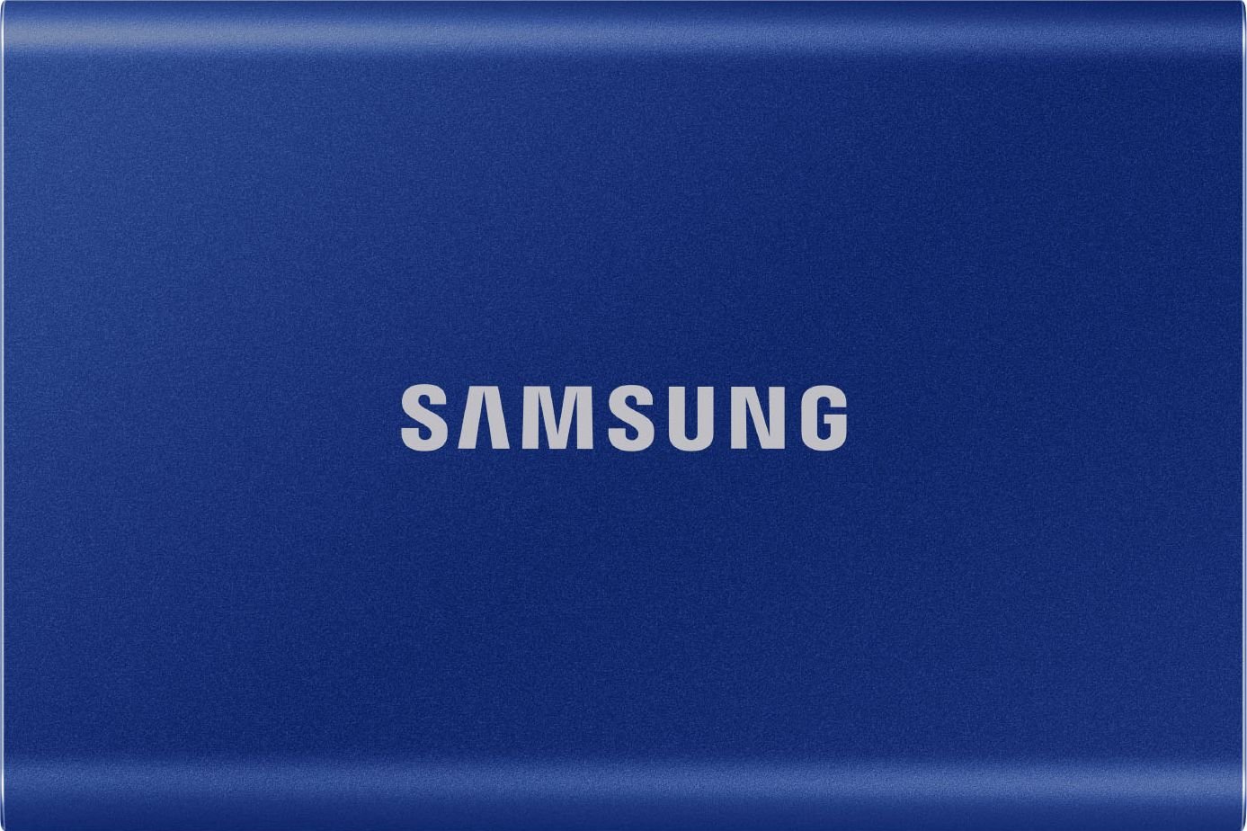 Hard Disk-uri externe - SSD extern Samsung T7 portabil, 500GB, USB 3.2, Indigo Blue