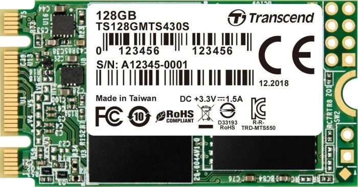 SSD Laptop Transcend 430S, 128GB M.2 2242,TLC, TS128GMTS430S