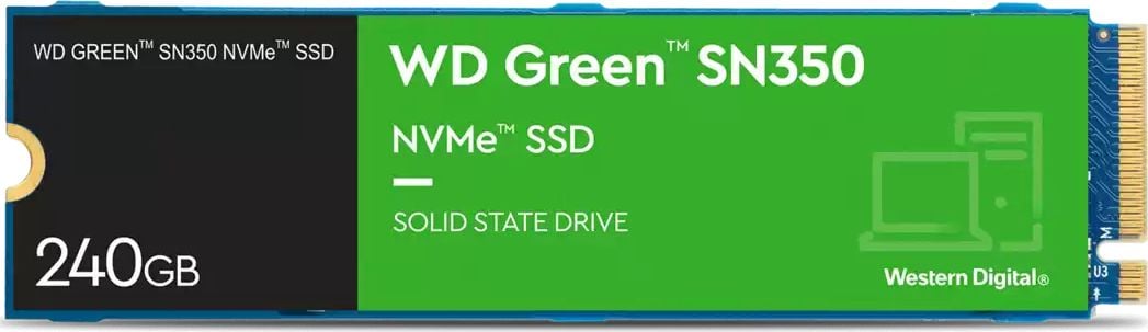 SSD WD Green SN350 240GB M.2 2280 PCI-E x4 Gen3 NVMe (WDS240G2G0C)