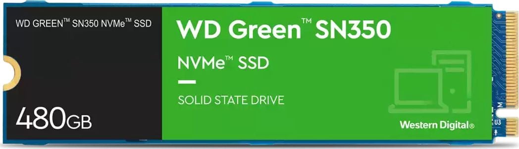 SSD WD Green SN350 480GB M.2 2280 PCI-E x4 Gen3 NVMe (WDS480G2G0C)