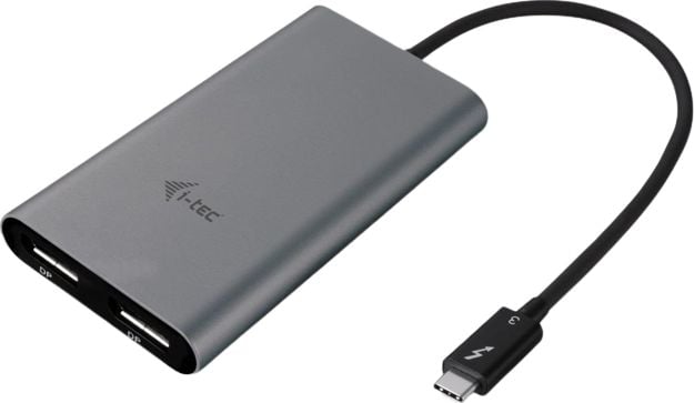 Adaptor i-Tec pentru notebook-uri Tablet MacOS, Thunderbolt 3 Dual Display Video Port, Negru