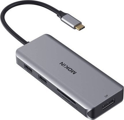 Stacja/replikator Mokin Adapter/Stacja Dokująca MOKiN 9w1 USB C do 2x USB 2.0 + USB 3.0 + 2x HDMI + DP + PD + SD + Micro SD (srebrny)