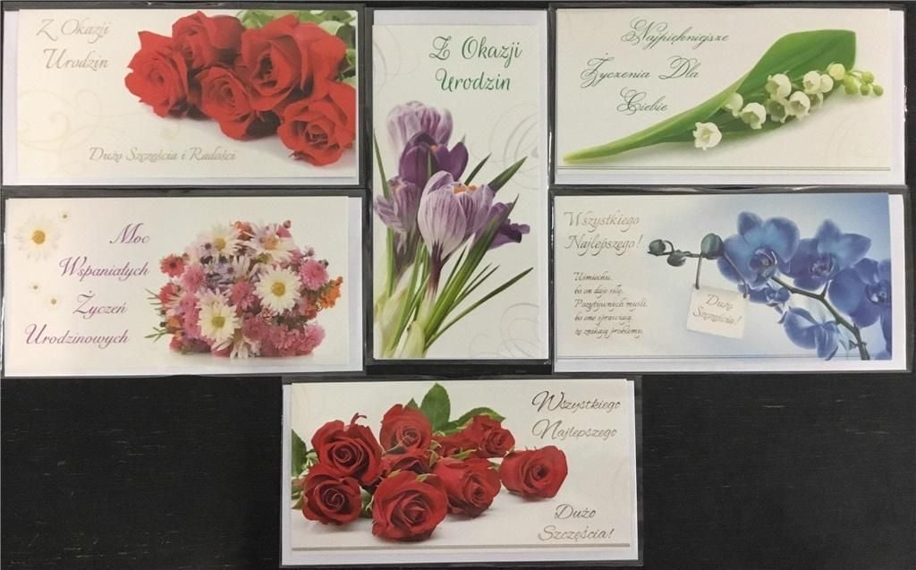 Stamp Card Flowers DL + mix de modele plic