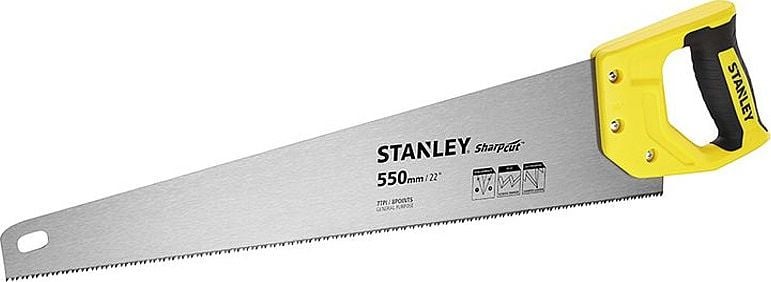 Fierastrau de mana Sharpcut, 7 TPI, 550 mm, Stanley