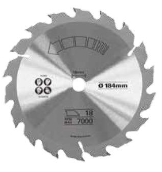 Pânză de ferăstrău din carbură Stanley TCT/HM 184x16.0mm 18 dinți STA15360