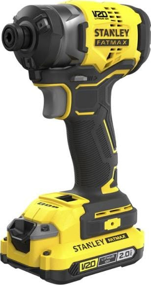 Masina de insurubat cu impact 18V, Stanley Fatmax V20, 3 viteze, Hex 1/4`, 190Nm, 2 acumulatori x 2.0 Ah