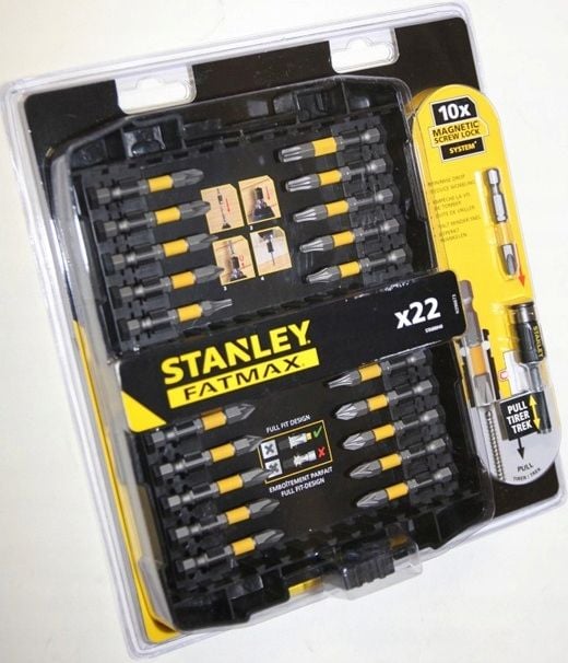 Set de biți Stanley 21 buc + manșon magnetic (STA88040-XJ)