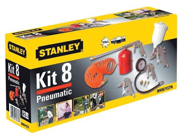 Kit pneumatic cu 8 accesorii pentru compresoare Stanley 9045671STN