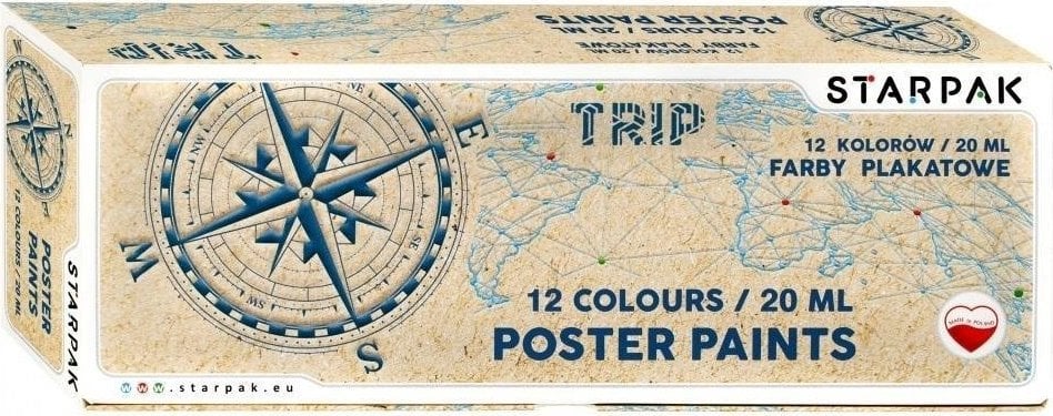 Vopsele Starpak Poster 20ml 12 culori Travel