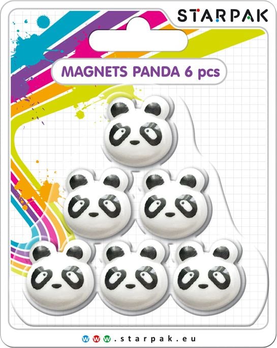 Flipchart si accesorii - Forma magnetului pachet Panda 6 unități (24/144 - PANDA Magn)