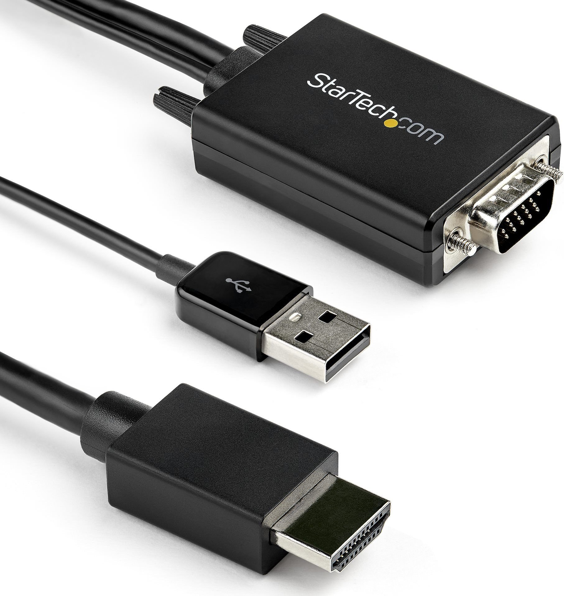 StarTech HDMI - D-Sub (VGA) + cablu USB-A 2m negru (VGA2HDMM2M)