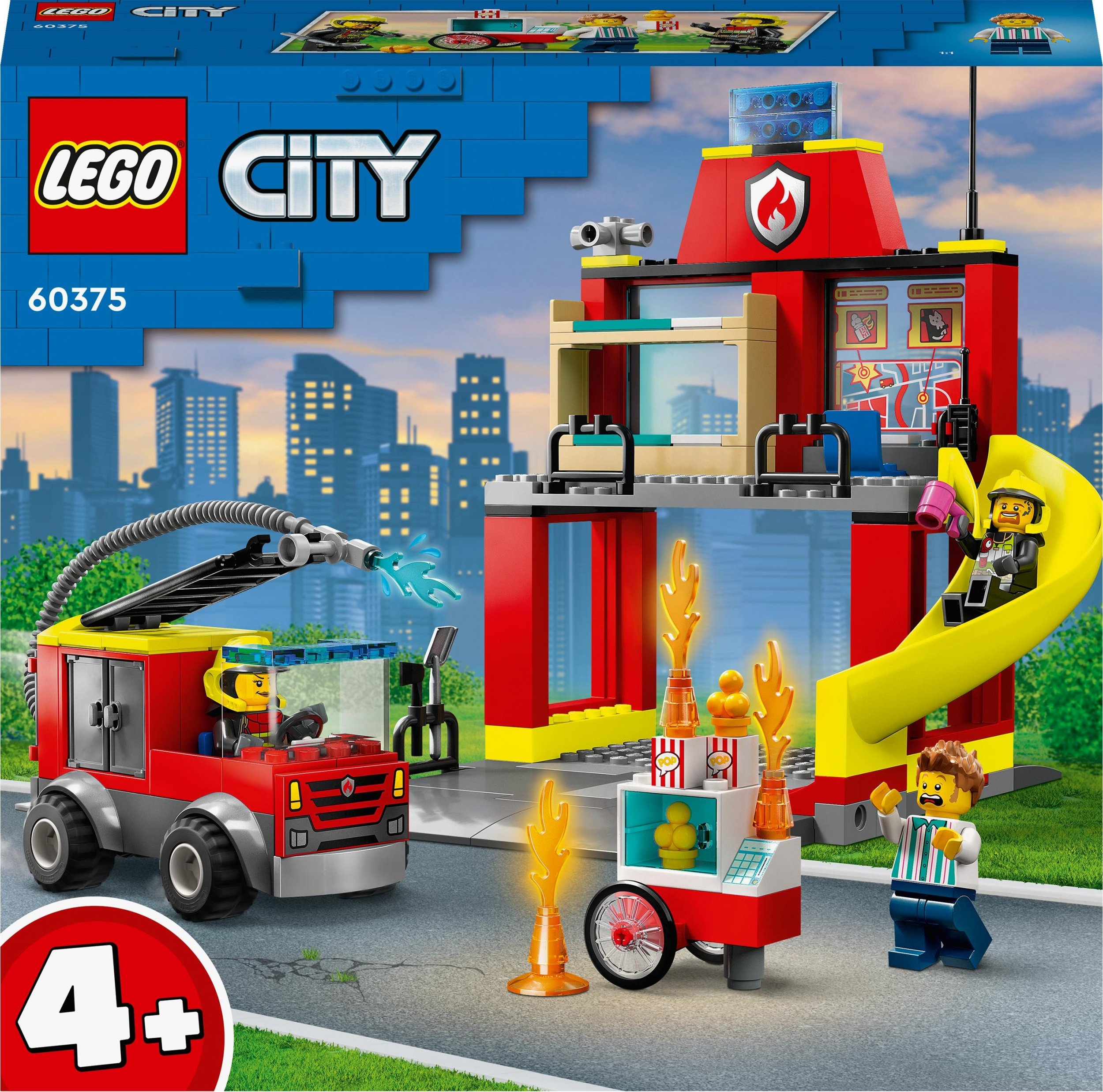 Stația de pompieri și camionul de pompieri LEGO City (60375)