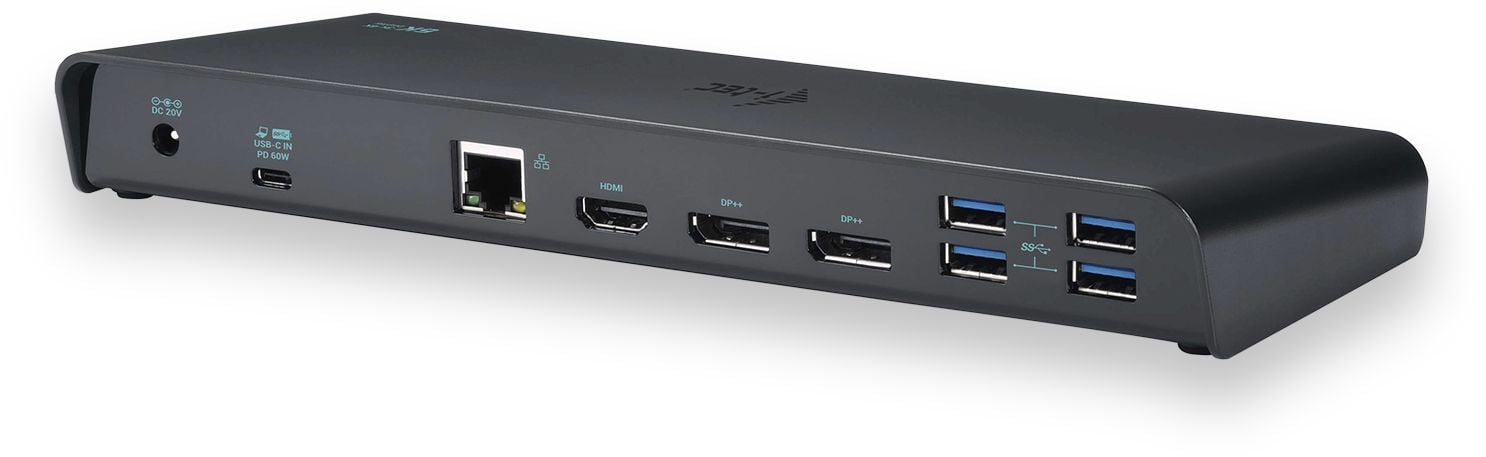 Statie universala de andocare , iTec , USBC / USB 3.0 3x 4K 2x DP 1x HDMI (USBC) GLAN , negru