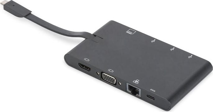 Stație/Replicator Digitus Travel Docking USB-C (DA-70865)