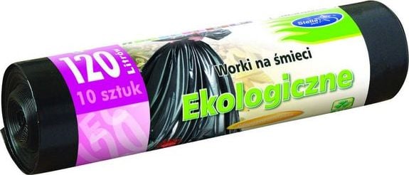 STELLA PACK saci de gunoi ecologice, 120L, 10 bucăți pe o rolă