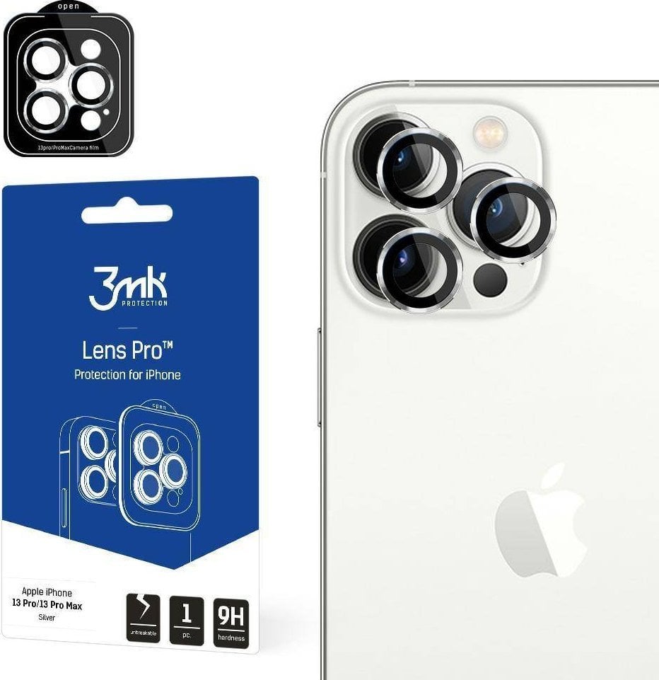 Sticlă hibridă 3MK pentru obiectivul camerei 3MK Lens Protection Pro Apple iPhone 13 Pro/13 Pro Max gri/gri grafit