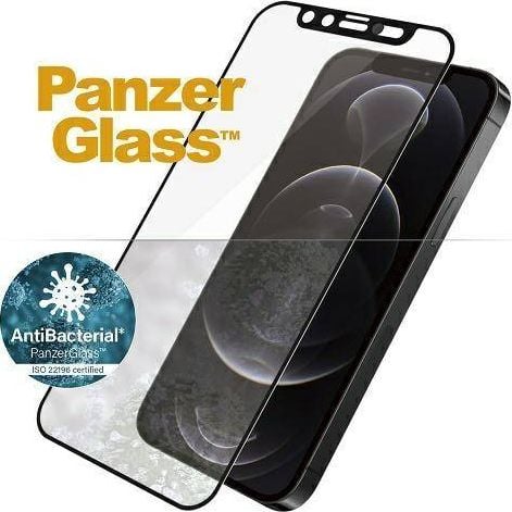 Sticlă securizată PanzerGlass pentru iPhone 12 / 12 Pro CamSlider Antibacterian Black