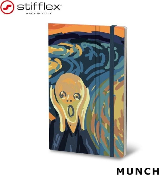 Stifflex Notebook STIFFLEX, 13x21cm, 192 pagini, Munch