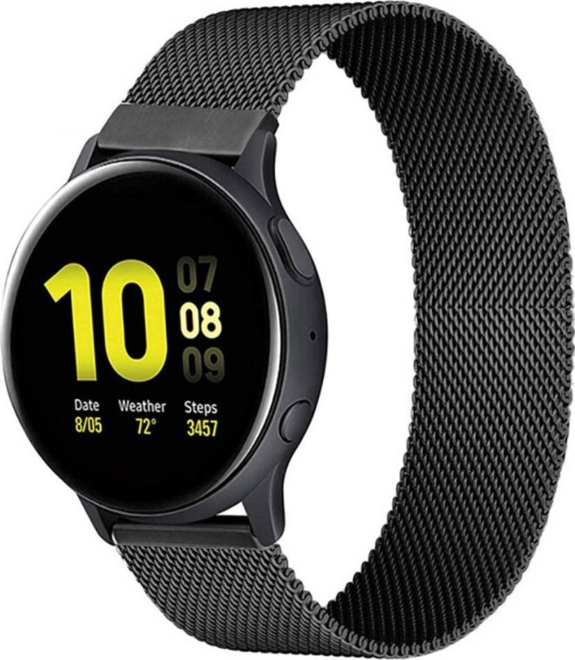 Curea Strado Steel pentru Samsung Galaxy Watch 4 40/4 Classic 42/46 mm (Negru) universal