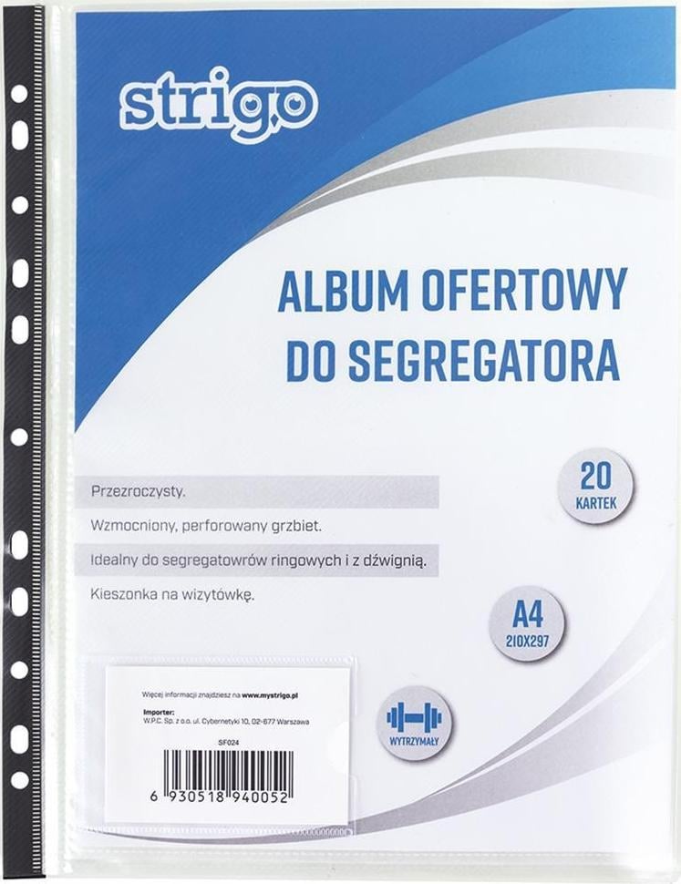 Strigo Album de oferte PP A4 20 de coli cu perforare SF024 STRIGO