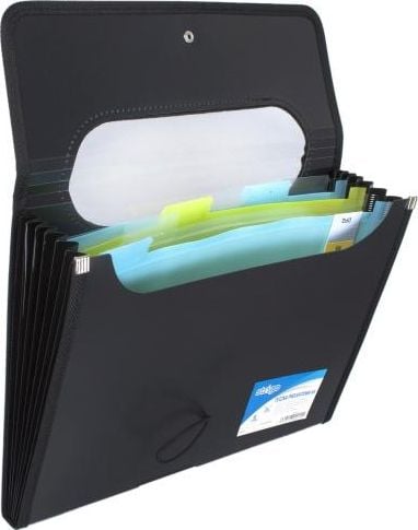 Folder Strigo A4 cu 6 separatoare V-file negru