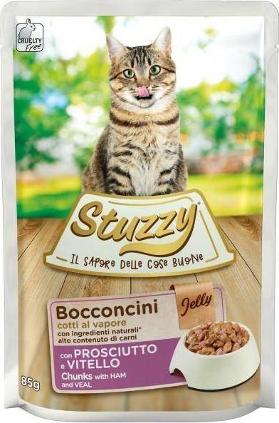 Stuzzy STUZZY CAT geantă 85g BOCCONCINI ȘUNCĂ și gel de vițel /24