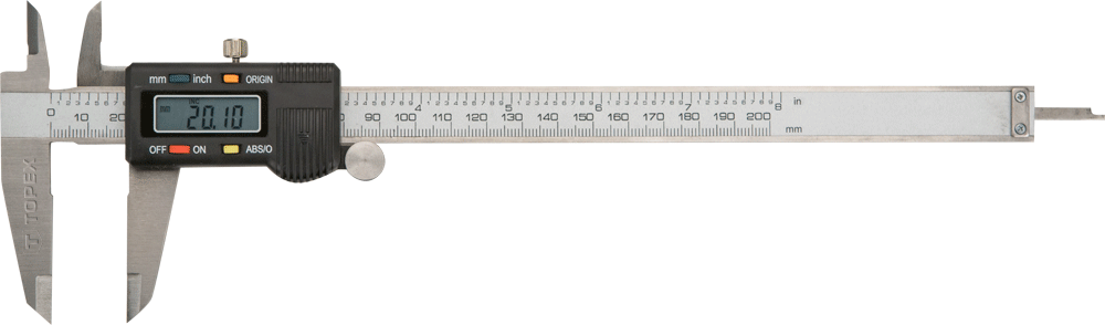 Subler digital, TOPEX, 31C625, Precizie ±0,02 mm, Deschidere 0-200 mm