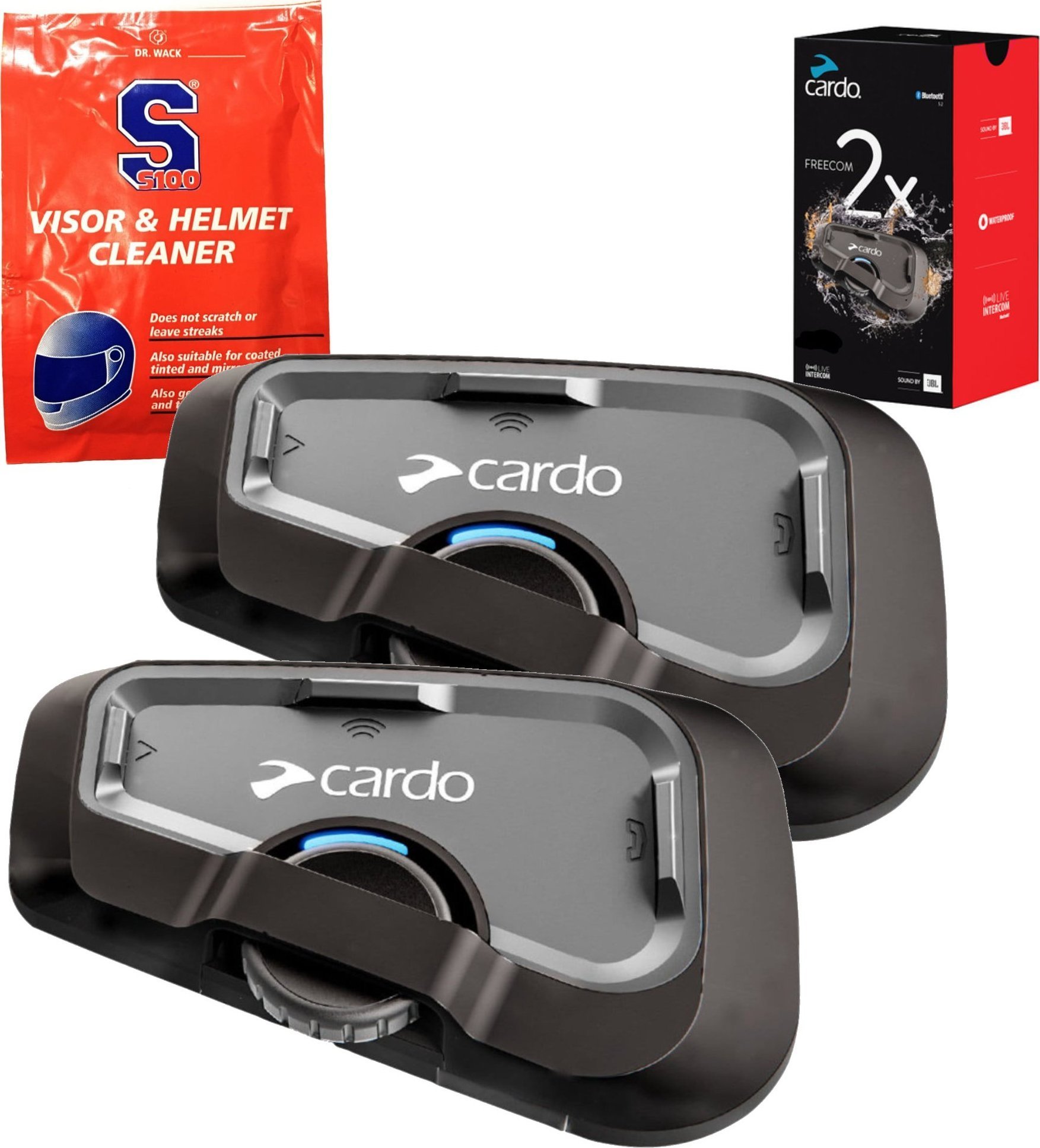 Casti bluetooth telefoane - Căști Cardo Cardo Freecom 2 X Interfon pentru motociclete, pachet de 2