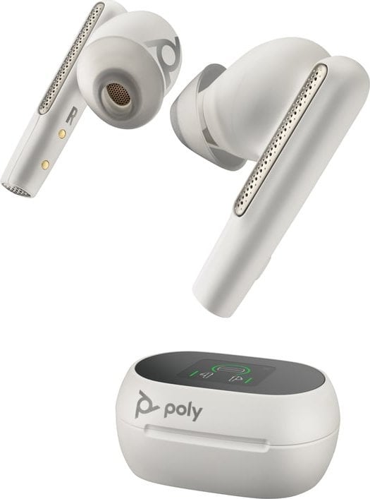 Căști Poly POLY Voyager Free 60+ Căști fără fir pentru birou/Centru de apeluri Bluetooth Alb