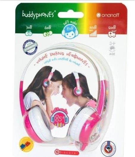 Căști BuddyPhones BuddyPhones Discover Căști roz pentru copii 85dB
