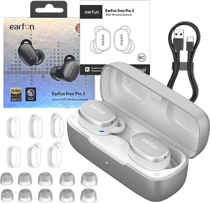 Słuchawki EarFun Słuchawki TWS EarFun Free Pro 3, ANC (białe)