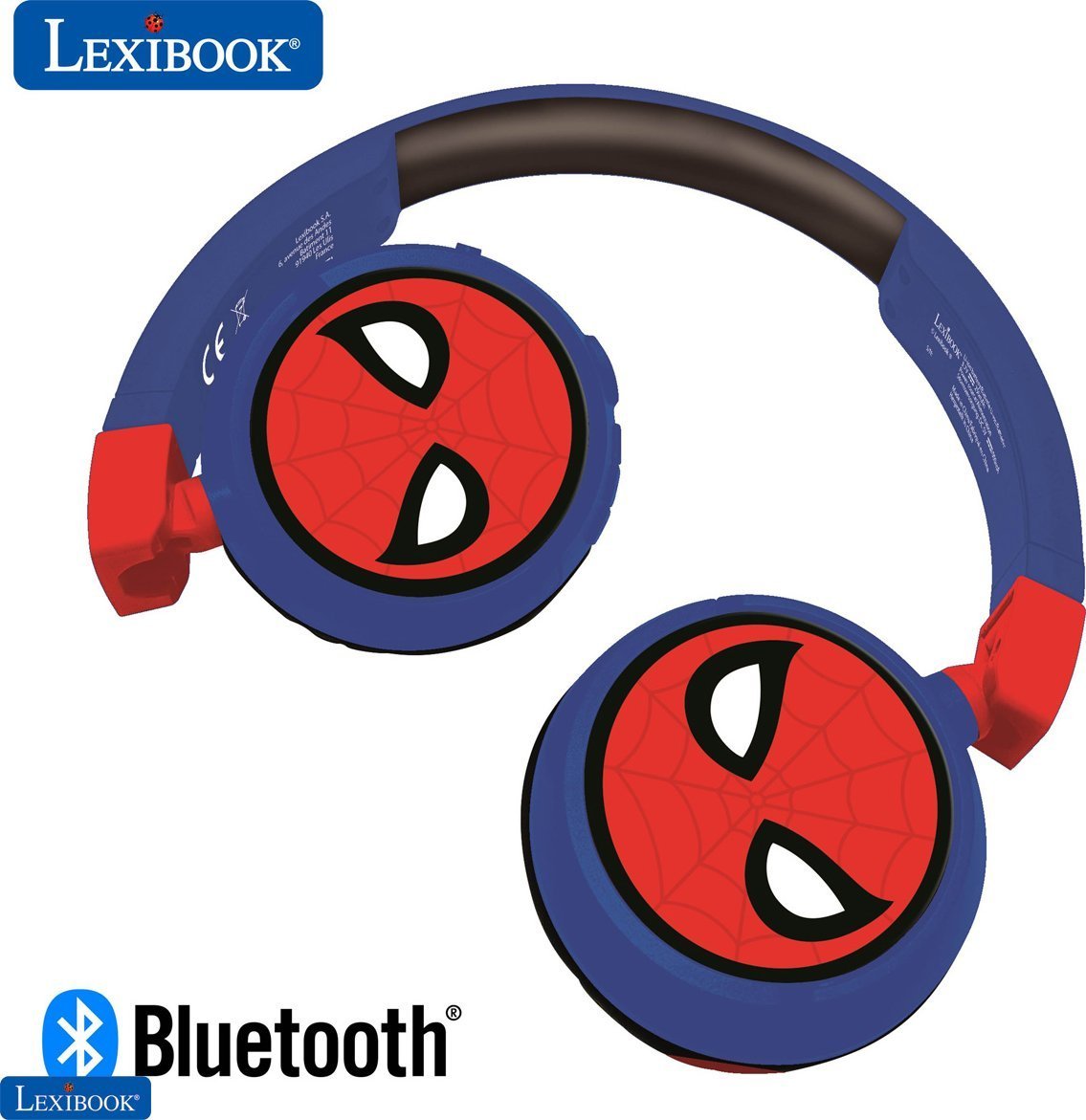 Słuchawki Lexibook Składane słuchawki 2 w 1 Bluetooth® i przewodowe z bezpieczną dla dzieci głośnością SpiderMan