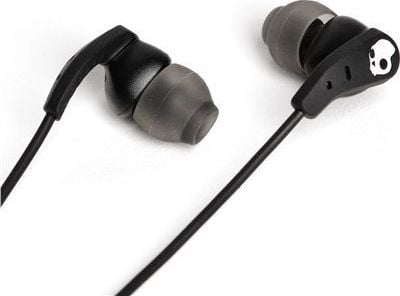 Headphones Skullcandy Set de căști sport Skullcandy, în ureche, microphone, fulger, cu fir, anulare zgomot, negru