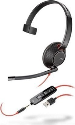 Căști Plantronics Poly Blackwire C5210 USB-A monoaural și 3,5 mm