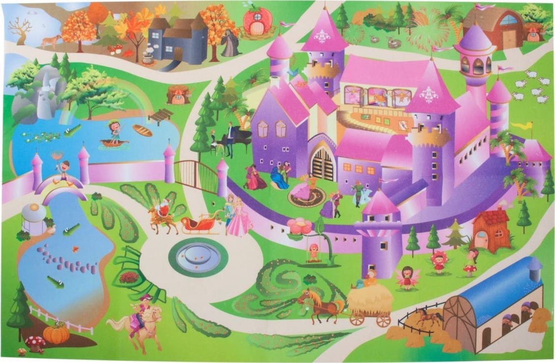 Salteluta de joaca sun baby 052 castle, multicolor, 120 x 80 cm