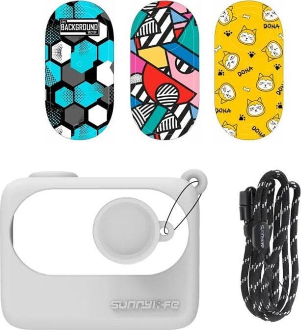 SunnyLife Zabezpieczające etui Sunnylife Insta360 GO 3 Białe z naklejkami