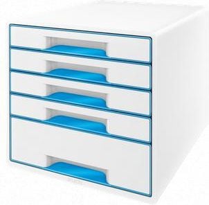 Suporturi documente - Suport document Leitz, modul WOW. 5 sertare albastru și alb (10K357C)
