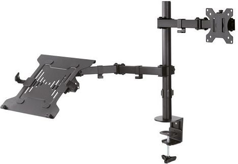 Suporturi pentru monitoare - Suport ergonomic din aluminiu Neomounts by Newstar pentru laptop si monitor, model FPMA-D550NOTEBOOK