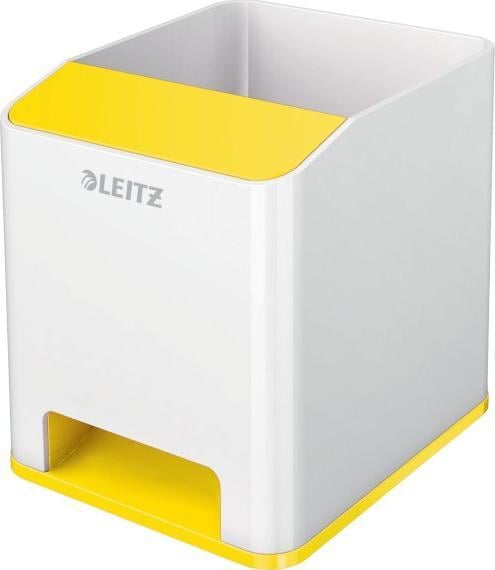 Suport instrumente de scris Leitz WOW cu amplificare sunet, culori duale, galben