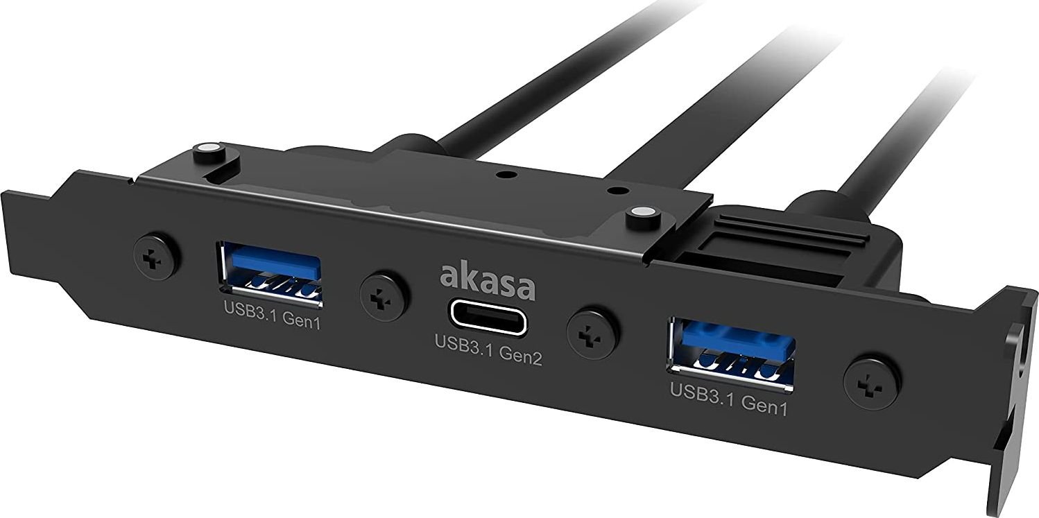 Suport I/O Akasa 2x USB 3.2 Gen 2 + USB-C (AK-CBUB52-50BK)