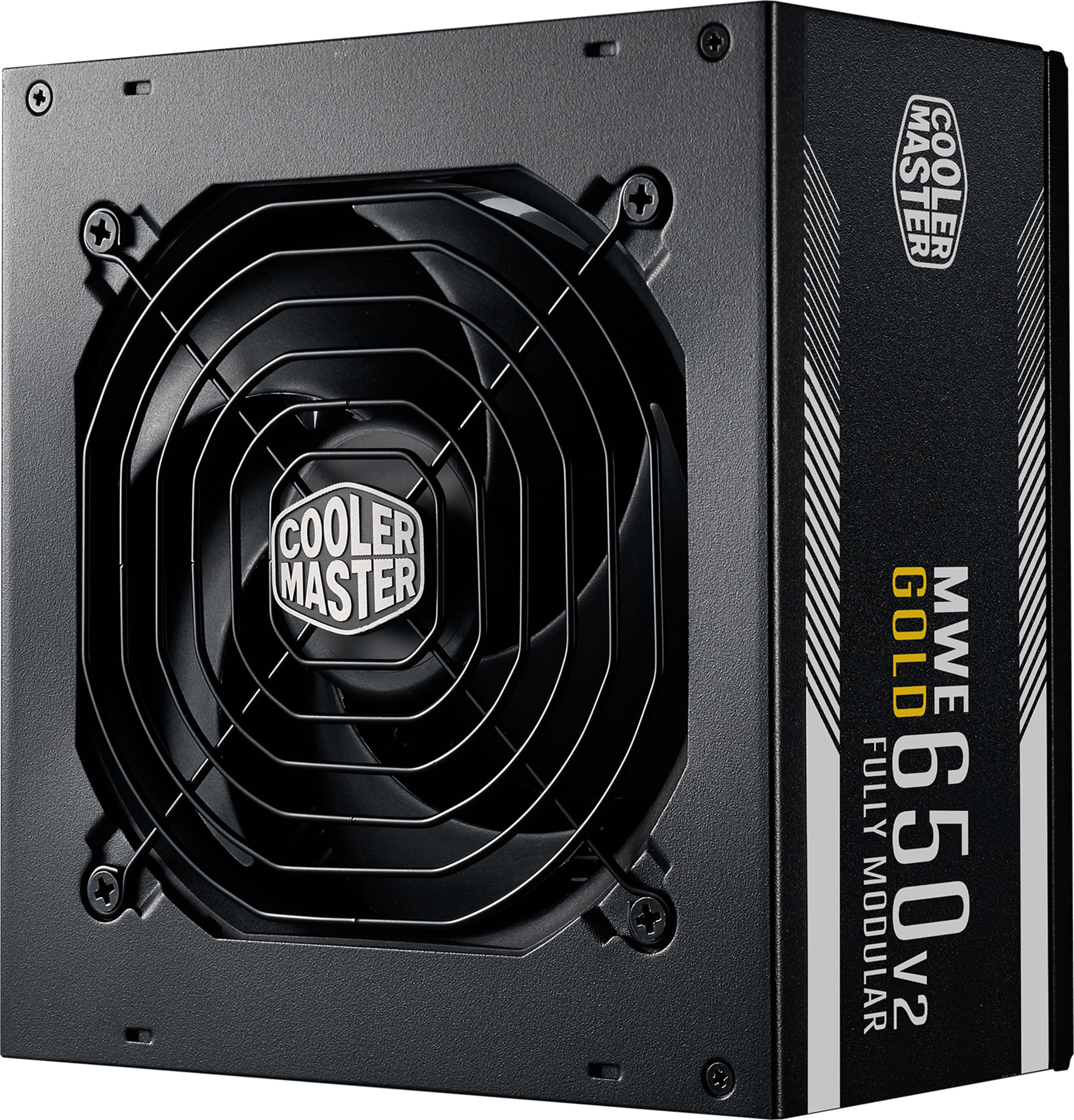 Sursa Cooler Master 650W real MPE-6501-AFAAG-EU, MWE Gold 650 V2, silent HDB fan 120mm, 80 Plus Gold, 4x PCI-E 6+2, 8x S-ATA, modulara