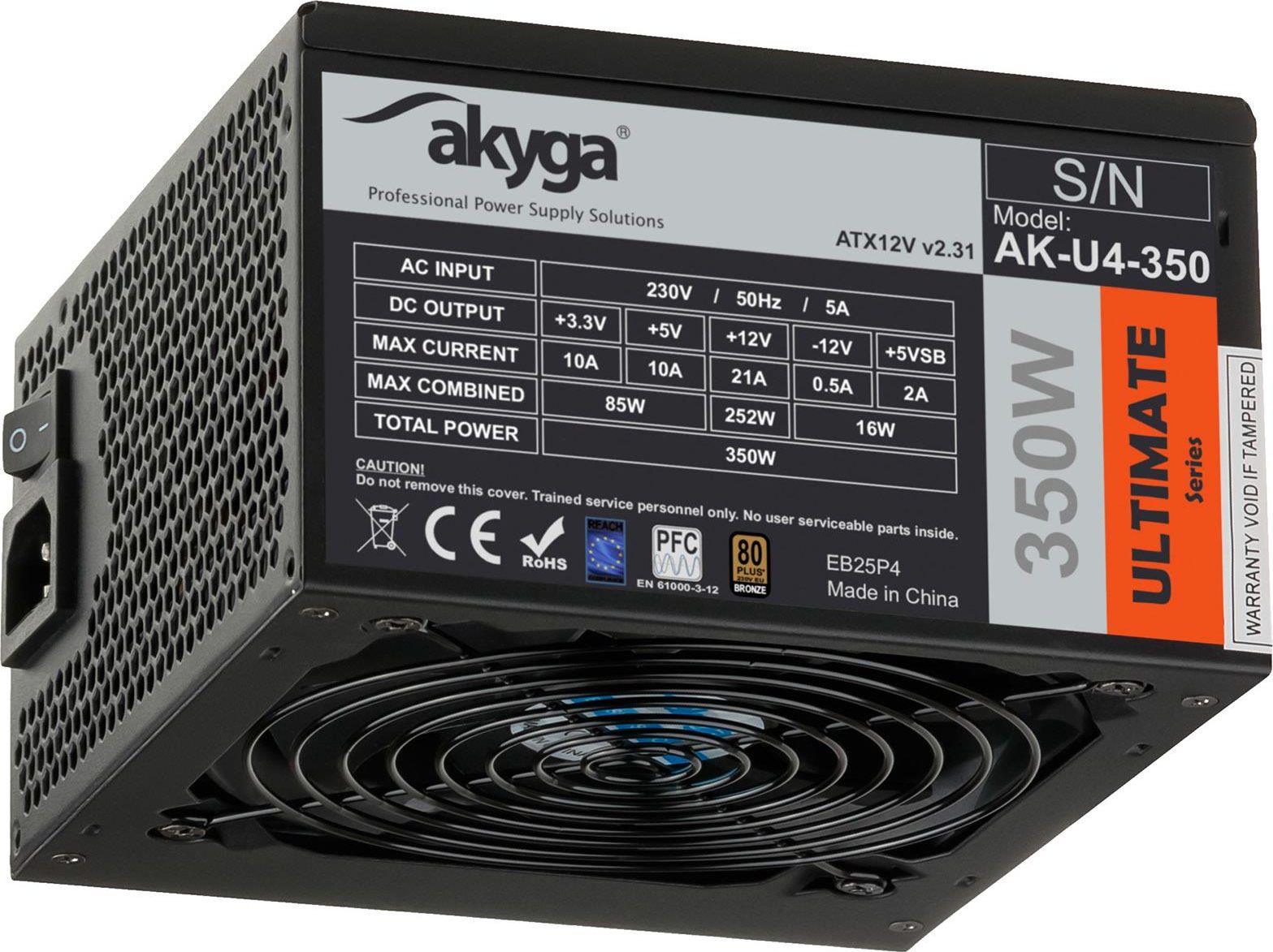 Surse PC - Sursă de alimentare Akyga Ultimate 350W (AK-U4-350)
