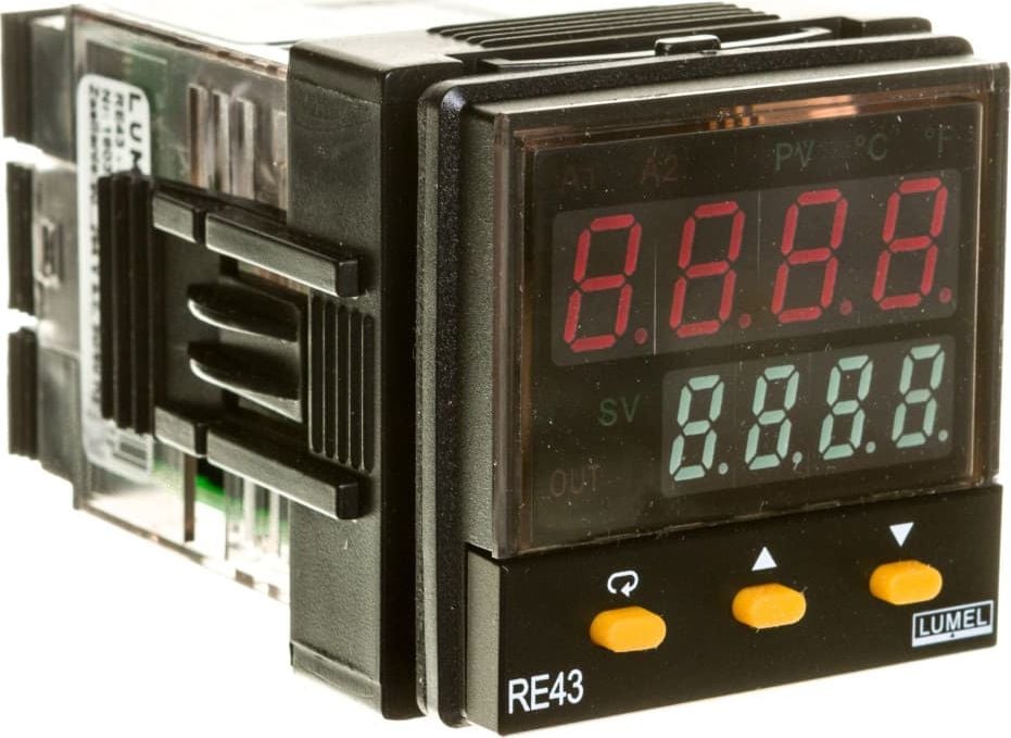 Sursă de alimentare controler programabil Lumel 90-264V AC intrare universală ieșire 1 releu 2A ieșire 2/alarma 2 releu alarmă 1