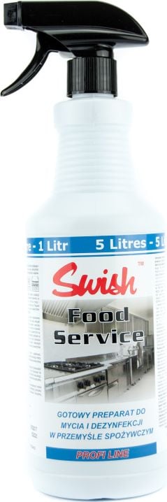 Swish Swish Food Service - Dezinfectant și dezinfectant pentru suprafețe gata de utilizare cu degresant - 1 l