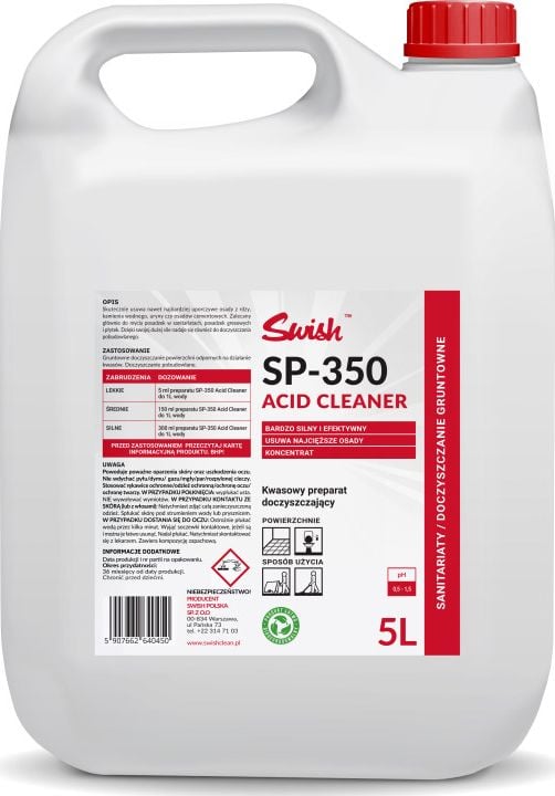Swish Swish SP - 350 Preparat acid pentru curățarea temeinică a pardoselilor 5 l