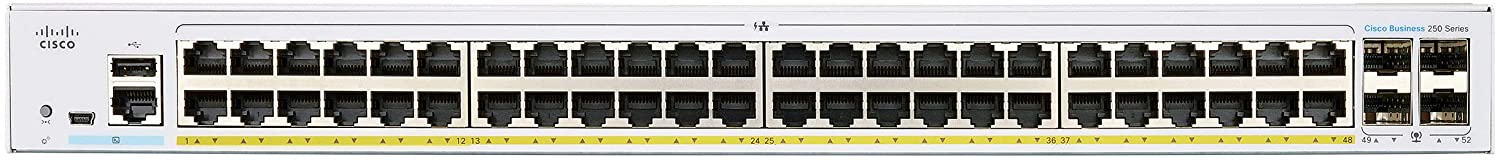 Switch-uri cu management - Comutator Cisco CBS250-48PP-4G-EU
