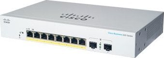 Comutator Cisco CISCO Business Switching CBS220 Smart 8 porturi Gigabit PoE 65W 2x1G SFP uplink sursă de alimentare externă